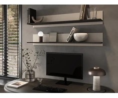 Cama Meble Cama 2-piece shelf SOHO 125x20x20 cashmere + juodas