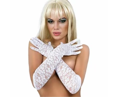 Chilirose Accesories Chilirose CR 3071 Baltas Lace Elegant Evening Gloves - Universal Size