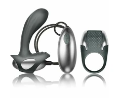 CLIMAXIMUM Excite Kit Silicone Intimate Ring &amp; Wired Stimulation System