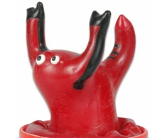 Condomerie Hand-Painted Decorative Condom Raudona Scorpio Art Edition