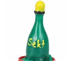 Condomerie Hand-Painted Decorative Condom Champagne Motif Latex Art