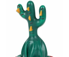 CONDOMERIE Hand-Painted Decorative Latex Model Cactus Motif Žalias