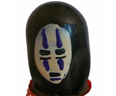 Condomerie Hand-Painted Novelty Latex Cover Mask Ghost Juodas Art