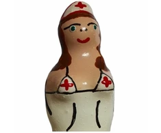 CONDOMERIE Handpainted Decorative Latex Cover Nurse Brunette Edition