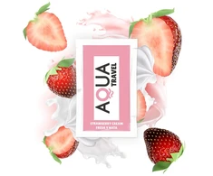 CREAM AQUA Travel Vanduo-Based Lubricant Strawberry Kreminis 6ml Pocket Sachet