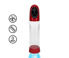 Pumped By Shots CyberPulse Automatic Intimate Enhancement System Metallic Raudona Atsparus vandeniui