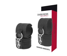 Darkness Bondage Darkness Neoprene Adjustable Handcuffs with Soft Inner Lining Juodas