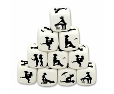 Diablo Picante Baltas Game Dice Set 25mm - Party Fun Priedas