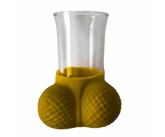 DIABLO PICANTE Gold Metallic Shot Glass - Durable Party Accent 60 ml