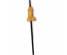 Diablo Picante Gold Party Straw with Decorative Element - Reusable