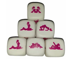 Diablo Picante Kamasutra Dice Game for Girls - 30mm Baltas Fun Cube