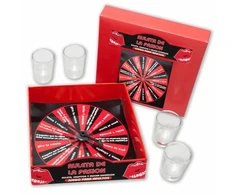 Diablo Picante Passion Roulette Shots Game Set with 4 Glasses