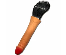 Diablo Picante Plaukų šepetys - Ergonomic Novelty Handle, Juodas, 21 cm