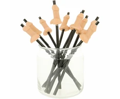 Diablo Picante Set of 10 Natural Party Straws - Food-Grade Plastic, Mixed Colors