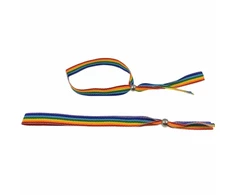 Pride Diablo Picante Sidabrinis Bracelet with Rainbow Flag Accents, Adjustable