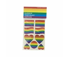 Pride Diablo Picante Temporary Tattoos LGBT Rainbow Flag Set - 12 Pieces
