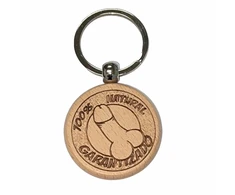 Diablo Picante Wooden Keychain Natural Finish Compact Fun Gift