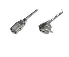 Assmann Electronic ASSMANN maitinimo laidas CEE 7/7 Typ-F 90° kampu - C13 M/F 5.0m H05VV-F3G 1.0qmm bl