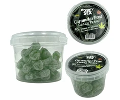 DIVERTY SEX Diablo Goloso Mini Candy Jar 20pcs Cannabis Aroma Žalias