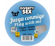Diablo Picante DIVERTY SEX Dice Game Set - Fun Activity &amp; Location Dice with Cup, 30mm