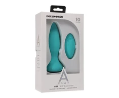 Doc Johnson A-Play Vibe Advanced Silicone Plug with Remote Control Juodas