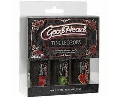 Doc Johnson GoodHead Tingle Drops Set Multi-Flavor Oral Care 3x30ml