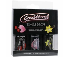Doc Johnson GoodHead Tingle Drops Trio Oral Care Set 3x29ml Flavored