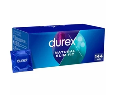 Durex Natural Slim Fit 52mm Condoms 144-Pack - Latex, Lubricated