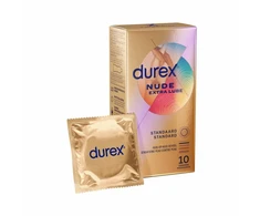 Durex Nude Extra Lubricant Ultra-Thin Protective Condoms 10-Pack