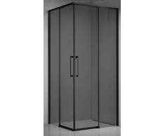 Dušo kabina ELEGANCE 90x90 juoda/pilka be pado