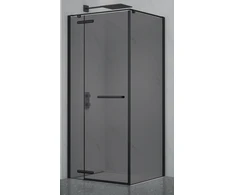 Dušo kabina PRESTIGE 100x100 juoda/pilka be pado