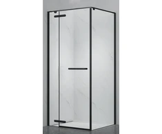 Dušo kabina PRESTIGE 100x100 juoda/skaidri be pado