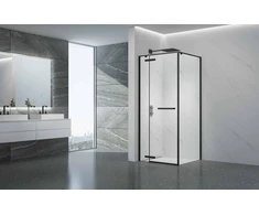 Dušo kabina PRESTIGE 120x90 juoda/skaidri be pado