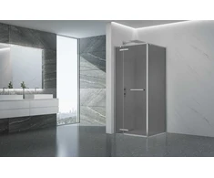 Dušo kabina PRESTIGE 90x90 chrom/pilka be pado