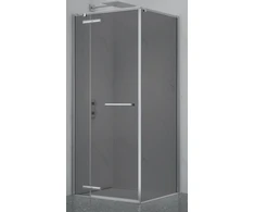 Dušo kabina PRESTIGE 90x90 chrom/pilka be pado