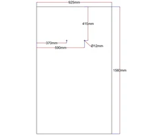 Dušo kabinos galinis stiklas 925x1560 mm baltas K889