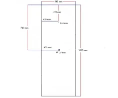 Dušo kabinos galinis stiklas juodas veidrodinis 841x1825 mm 5.32