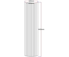 Dušo kabinos lenktas šoninis stiklas 345x1435 mm skaidrus dekoras