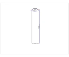 Dušo kabinos šoninis stiklas lenktas 285x1550 mm pilkas