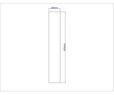 Dušo kabinos šoninis stiklas tiesus 260x1620 mm