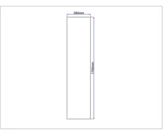 Dušo kabinos šoninis stiklas tiesus 390x1700 mm pilkas