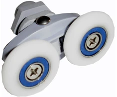 Dvigubas ratukas dušo kabinos durims 25 mm