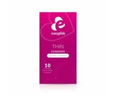 EasyGlide Extra Thin Latex Condoms 10-Pack Anatomical Shape