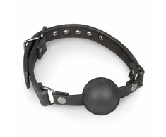 EasyToys Adjustable Faux Leather Head Harness with Large Silicone Ball