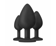 EasyToys Anal Plug Set Flexible Silicone 3 Sizes Juodas 8719934001787