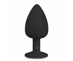 EasyToys Diamond Plug Large Juodas - Silicone Intimate Jewel Plug
