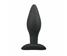EasyToys Silicone Anal Plug Medium Juodas - Flexible Ergonomic Model