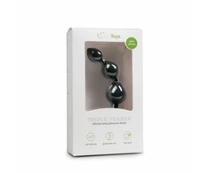 EasyToys Silicone Prostate Model with Graduated Beads, Juodas, 20 cm