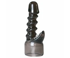 Easytoys Spiral Wand Attachment Juodas - Textured Silicone Head Cover