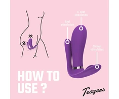 EasyToys Violetinė Pleaser Intimate Vibe with Remote Control, Rechargeable